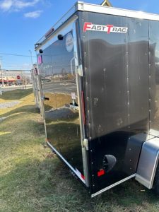 rear side of large trailer